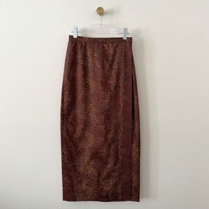 Peruvian Connection Size 8 Pima Cotton Wrap Skirt Autumn Fall Colors